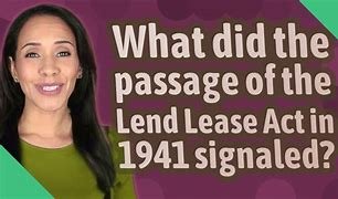 Content image for passage of the lend lease act in 1941 signaled